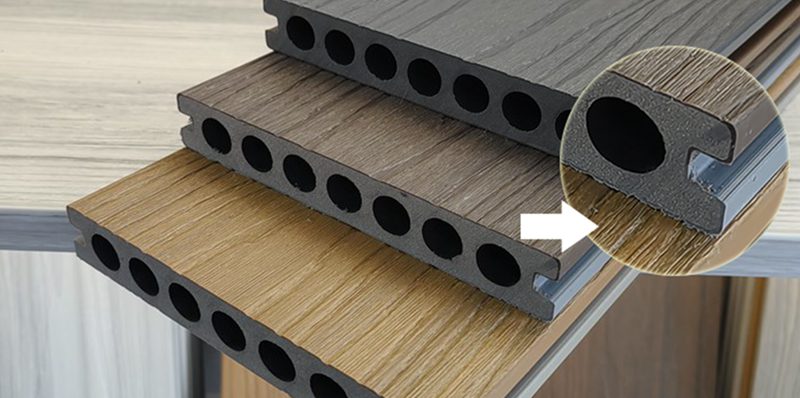 Co-extrusion is a capped wood plastic composite