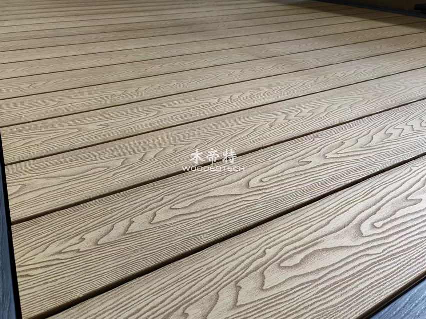 Hollow WPC 3d composite decking 3D14025 and the gallary.