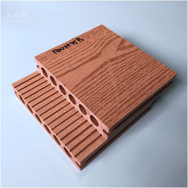 140H25B WPC round hole hollow decking for outdoor decking
