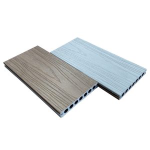 wpc wood panel outdoor GD14521 get two color in one composite lumber decking