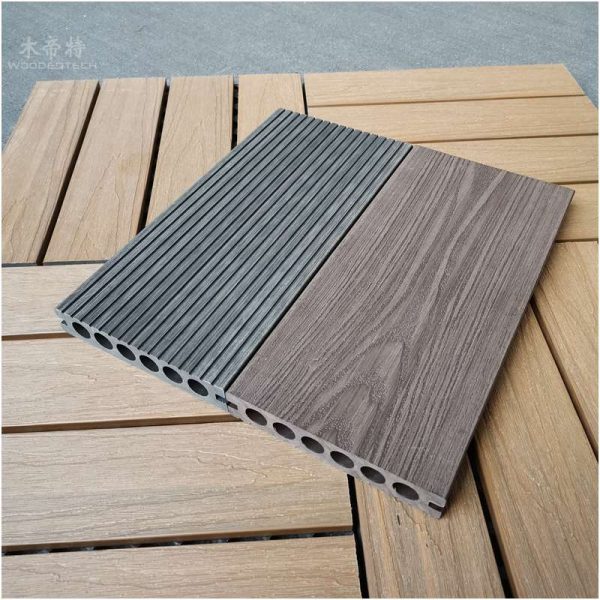 3d decking 3D14025-2 wpc 3d wood plastic composite decking wood grain products