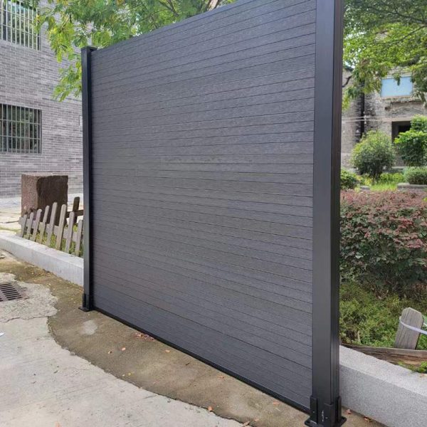 1.8-1.2meter aluminium wpc fence privacy fence and plastic fence material from plastic fence manufacturers