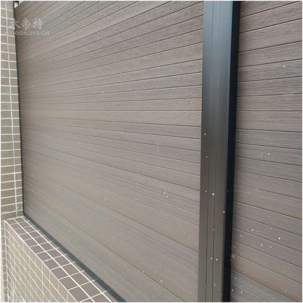1.8-1.8meter aluminium wpc fence low maintenance fence model fences and gates and outdoor fence