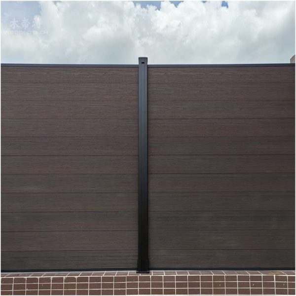 1.8-1.8meter aluminium wpc fence low maintenance fence model fences and gates and outdoor fence