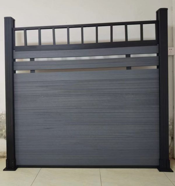 Aluminium wpc fence composite slatted fence panels uk fence exterior and fence and installation or fence design ideas