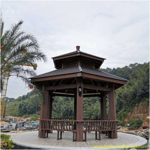 China Wholesaler of WPC Pavilion and WPC gazebo and outdoor gazebo with sides