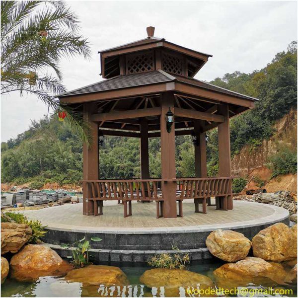 China Wholesaler of WPC Pavilion and WPC gazebo and outdoor gazebo with sides