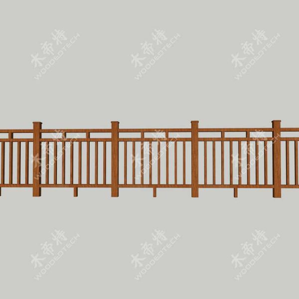 Woodedtech composite railing 06 of composite wood fence or deck & fence deck and fence deckafence
