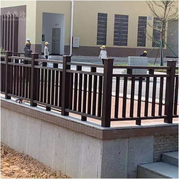Woodedtech composite railing 06 of composite wood fence or deck & fence deck and fence deckafence