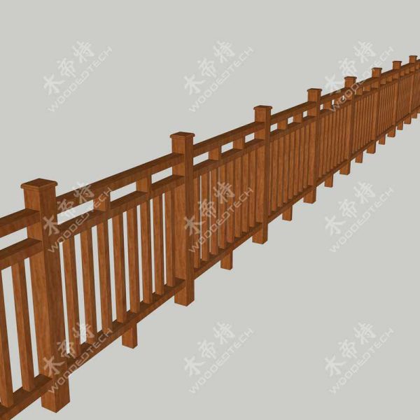 Woodedtech composite railing 06 of composite wood fence or deck & fence deck and fence deckafence (10)