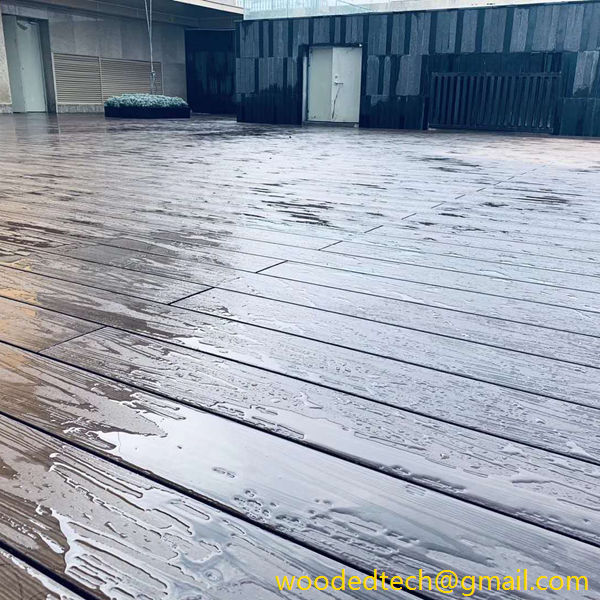 composite decking around pool