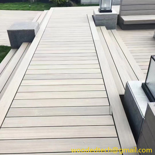 oak effect composite decking