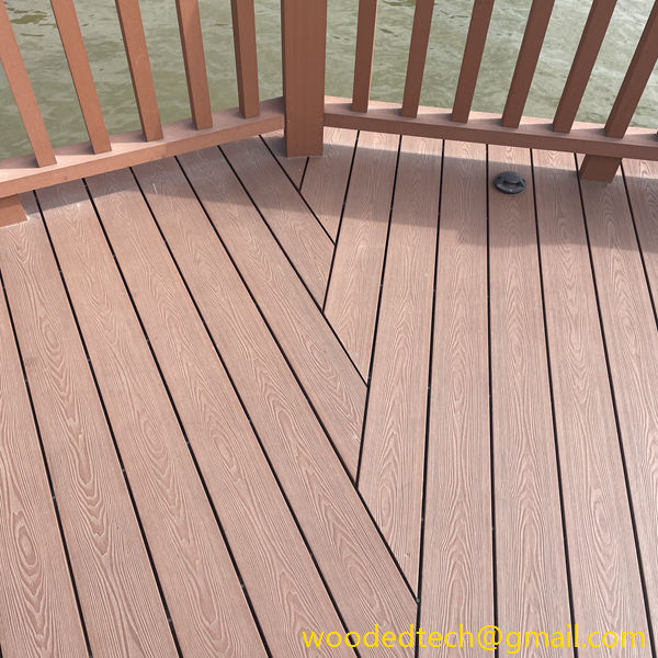 Beautiful embossed composite decking at Municipal Park