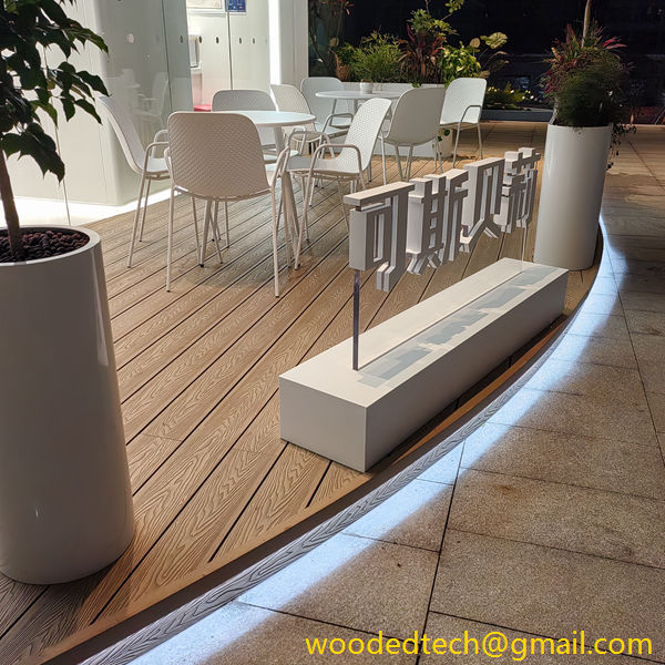 Decking wpc outside the shop at Guangzhou Xinghe COCO Park