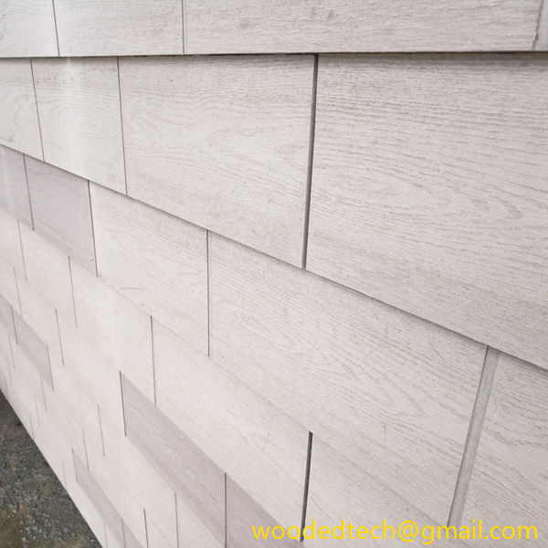 Installation effect after WPC wall panel sheet is processed into imitation brick style