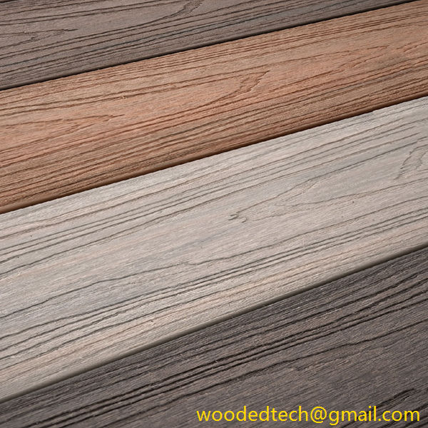 Ultra-close-up photography of outdoor composite decking