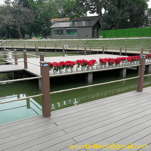 affordable composite decking Used on the pond floor of a large restaurant in Zhongshan