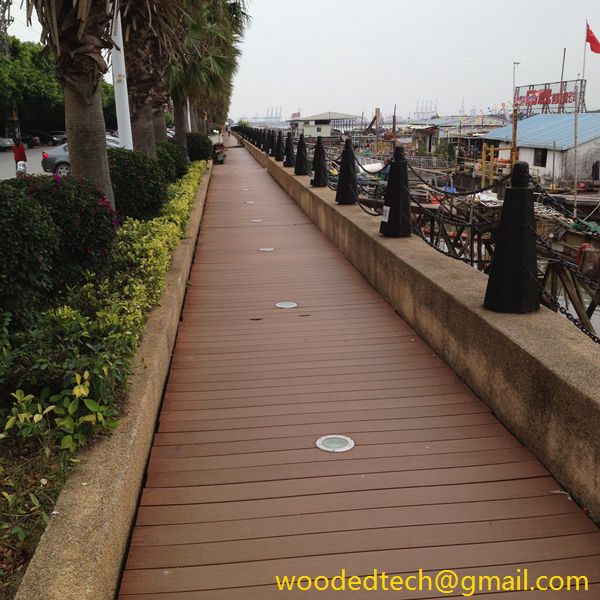 co.composite decking Used in the Guangzhou Shijiuyong Leisure Trail