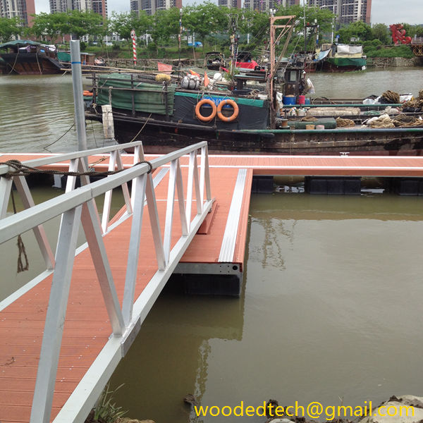 composite deck boards used at Guangzhou Panyu Fishing Boat Terminal