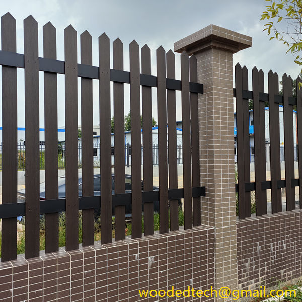 wpc fence boards used as an outer fence of a factory