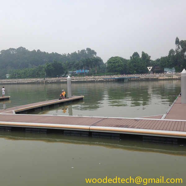 wpc flooring Used on the boardwalk of Guangzhou Huangpu District Yacht Marina