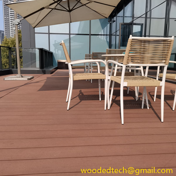 19mm composite decking is also a good place to relax with a cup of coffee