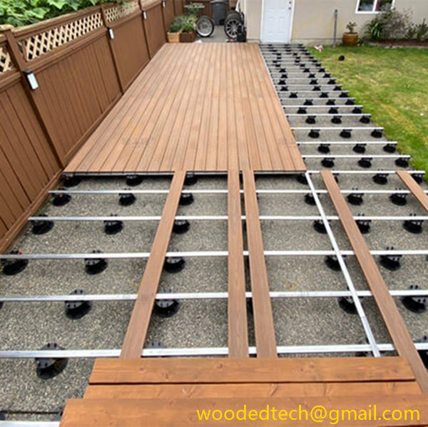 Adjustable decking pedestals are very popular in outdoor flooring