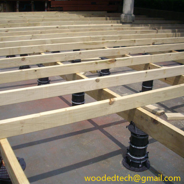 Adjustable raised floor pedestals are widely used in outdoor floors.