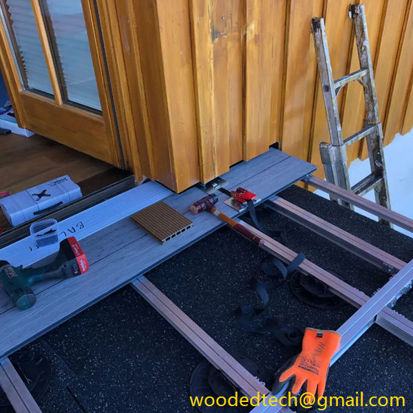 If the ground is flat, you can also use aluminum joist hangers to install the floor directly