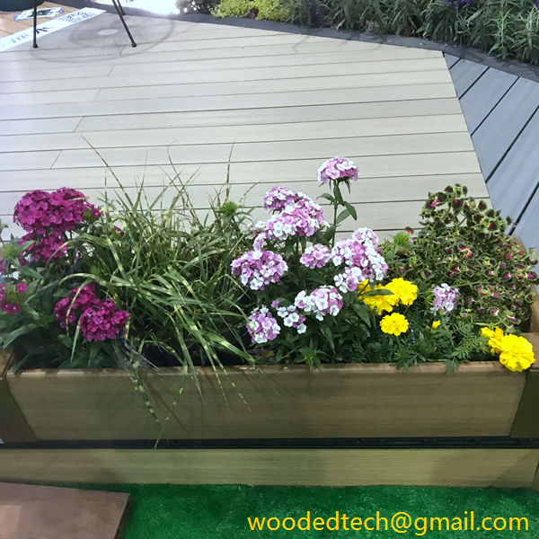 Outdoor flower boxes made of wpc panel exterior