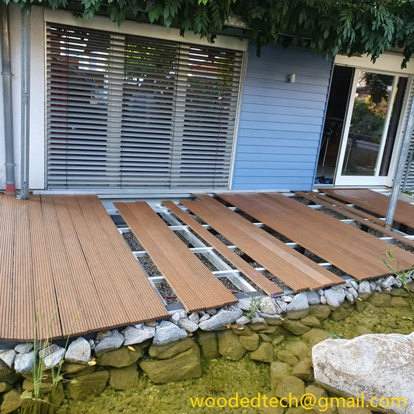 Pedestal supports decking will not rust or rot