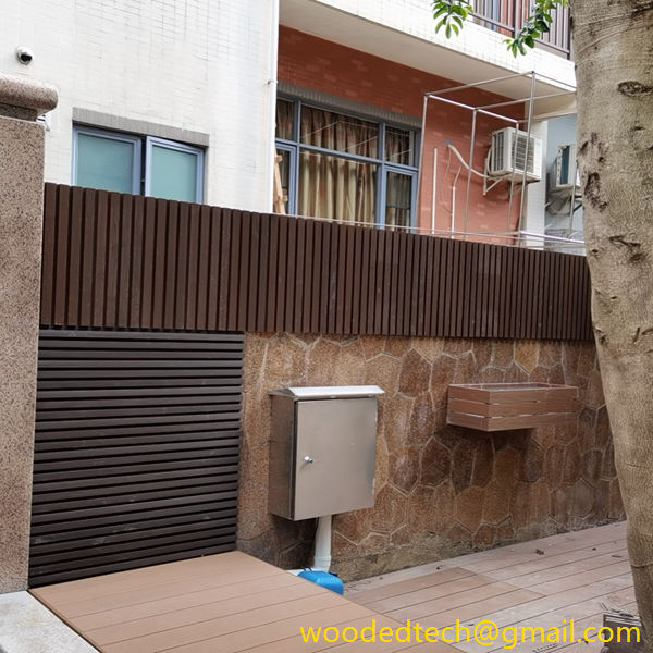 wpc eco wall cladding used in garden wall panels