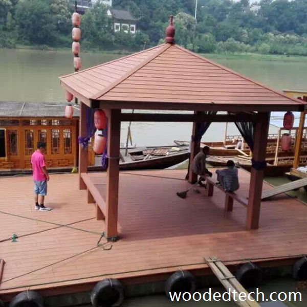 Pergola en bois composite polymère imperméable à l'eau pour une protection fiable contre les intempéries