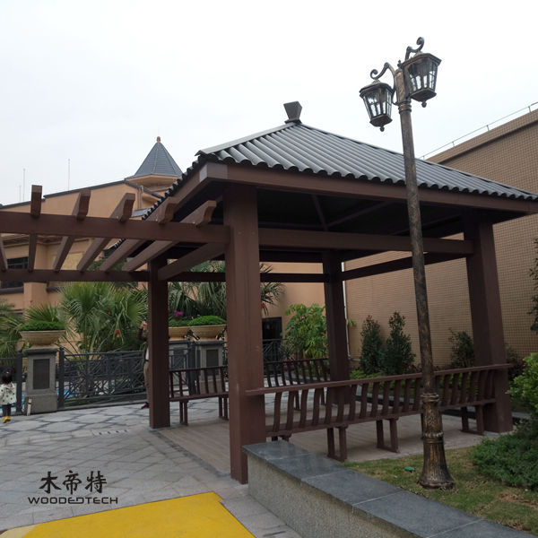 花園拱門複合木材聚合物隔音設計,提供時尚的裝飾性植物支撐,並可在戶外環境中降低噪音。
