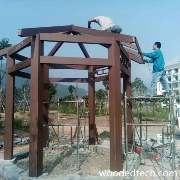 Timber plastic Espalier for functional and attractive garden structures
