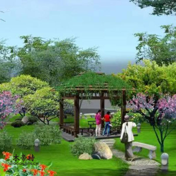 聚合木绿色隧道花园设计,打造创意性和功能性景观