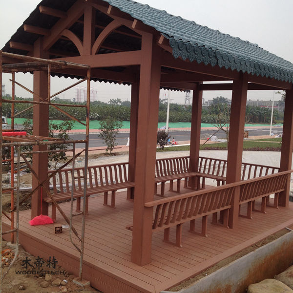 Opções de telhado de gazebo em WPC para um abrigo exterior resistente às intempéries e com estilo
