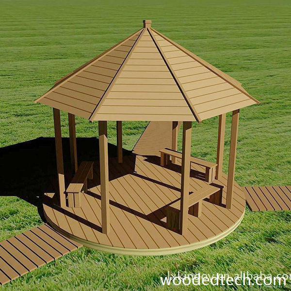 Canopy composite wood plastic load capacity for durable outdoor architectural structures
