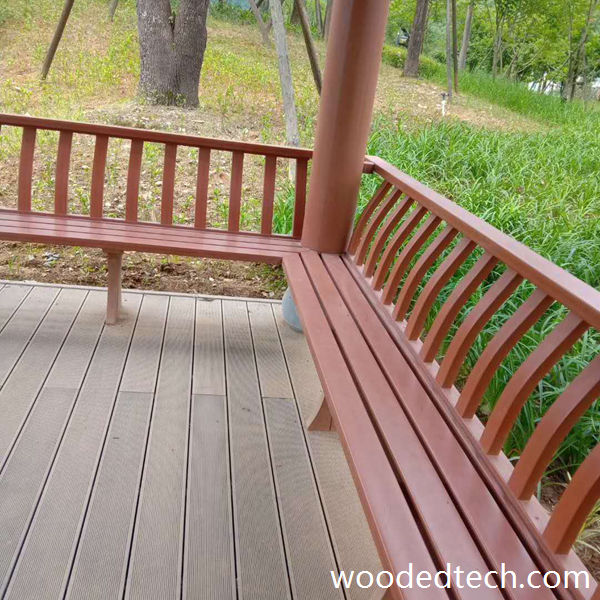 Plastic wood pavilion for outdoor events with durable weather resistant performance